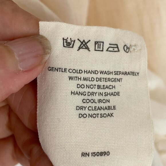 Spell Loves Me Not Embroidered Button Front Boho Cream Cotton Blouse Top Medium - Picture 10 of 10